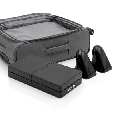 Splits into two halves for travel